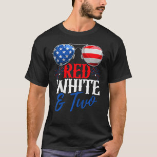 Kid Red White And Two 4th Of July Birthday Party A T-Shirt