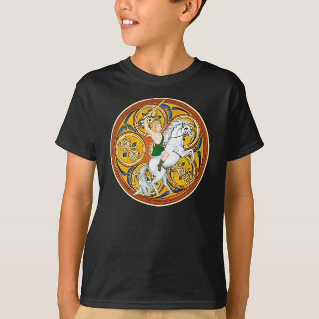 Kid’s Celtic T-Shirts, Celtic Warrior Lugh T-Shirt (Front)