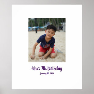 Kid seventh birthday 7th Sign In Party Board 7