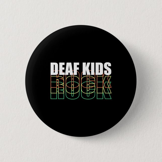 Kid Sign Language  6 Cm Round Badge (Front)