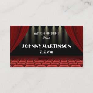 Kid Stage Actor Theatre Play Date Calling Card