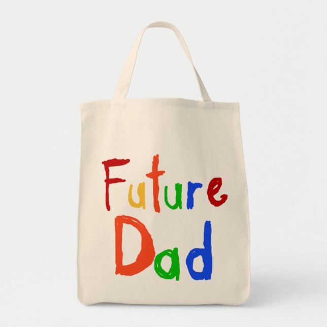 Kid Text Future Dad T-shirts and Gifts Tote Bag (Front)