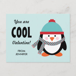 Kid Valentine's Day Card - Cool Penguin
