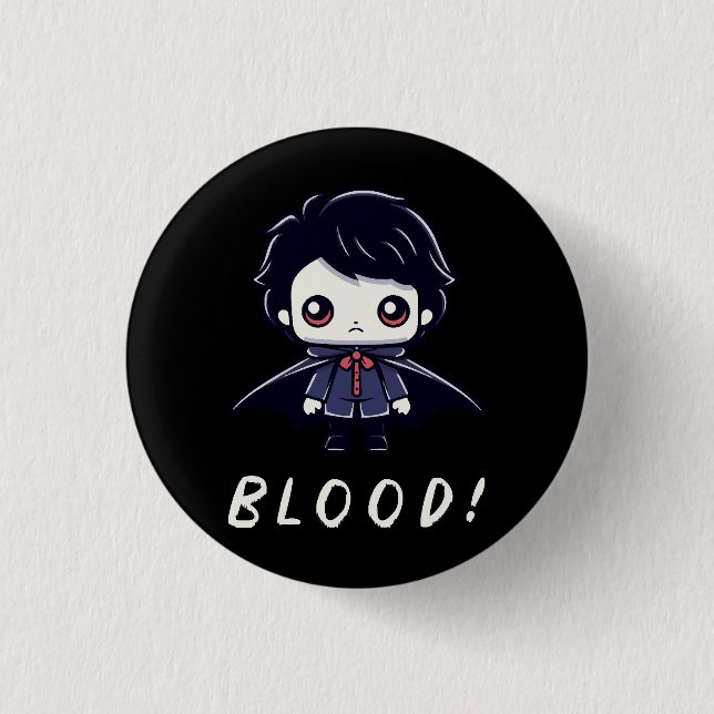 Kid Vampire 3 Cm Round Badge (Front)