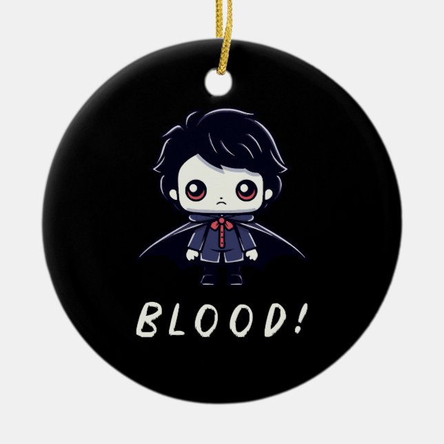  Kid Vampire Ceramic Ornament (Front)