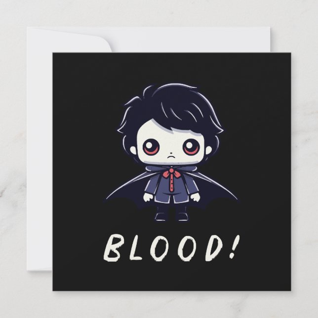 Kid Vampire Invitation (Front)