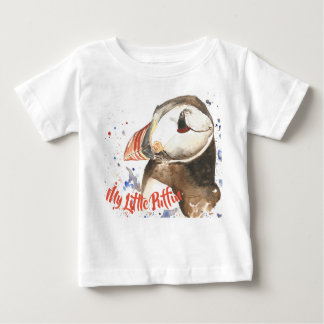 kid white my little puffin t-shirt