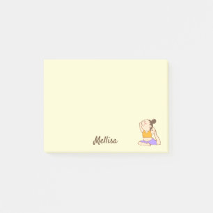 Kid Yoga Stretches DIY Your Name Post-it Notes