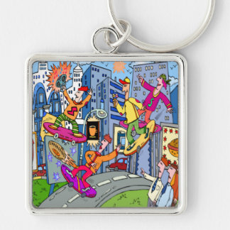 Kid Zazzle Skate Board Key Ring
