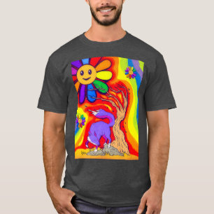 Kidcore Aesthetic Fo And Smiling Flowers 80s 90s R T-Shirt
