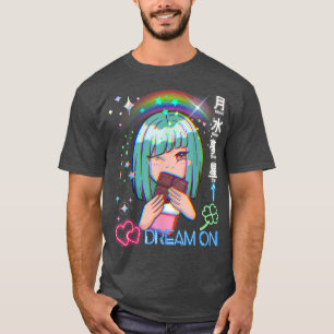 Kidcore Kawaii Candy Anime Girl Glitchy Vaporwave T-Shirt