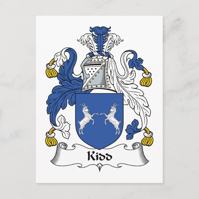Kidd Family Crest Postcard (Front)