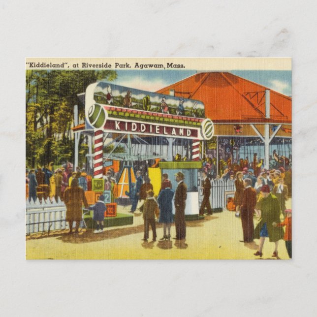 Kiddie land Riverside Park, Agawam, Massachusetts Postcard (Front)