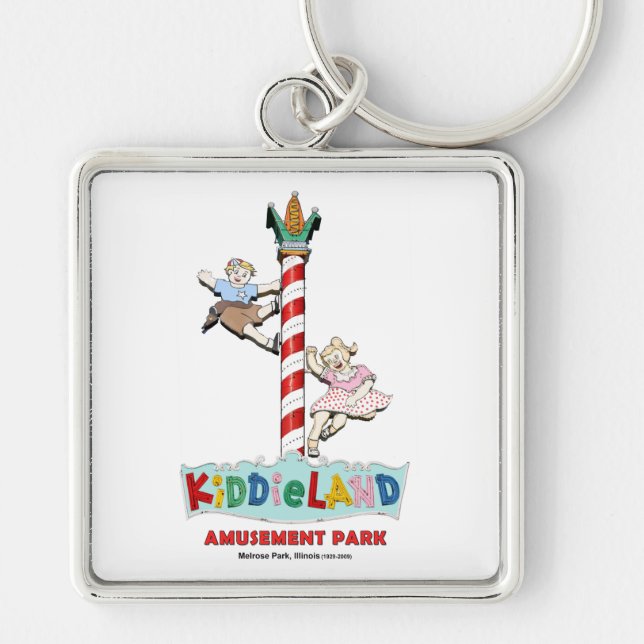 Kiddieland Melrose Park, IL, Pole Sign Key Ring (Front)