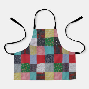 kiddies colourful pattern squares vintage patchwor apron
