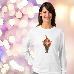 Kidding Me Teen Christmas Elf Women's Tee