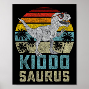 Kiddosaurus T Rex Dinosaur Kiddo Saurus Family Mat Poster