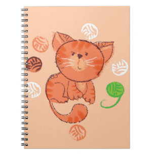 Kiddy Toy Cat: Vintage Illustration. Notebook