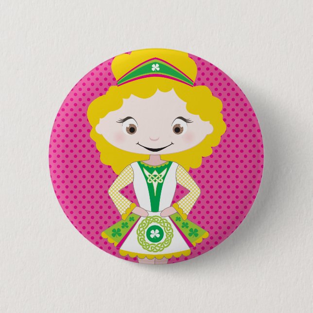 KIDLETS :: irish dancer blonde 6 Cm Round Badge (Front)