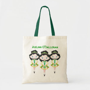 KIDLETS irish dancer dance school black hair trio Tote Bag