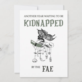 Kidnapped by the Fae - Book Birthday Card