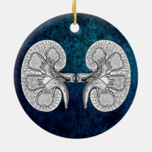KIDNEY 2 DRAWING CERAMIC TREE DECORATION