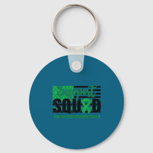 Kidney awareness support squad usa flag ribbon key ring