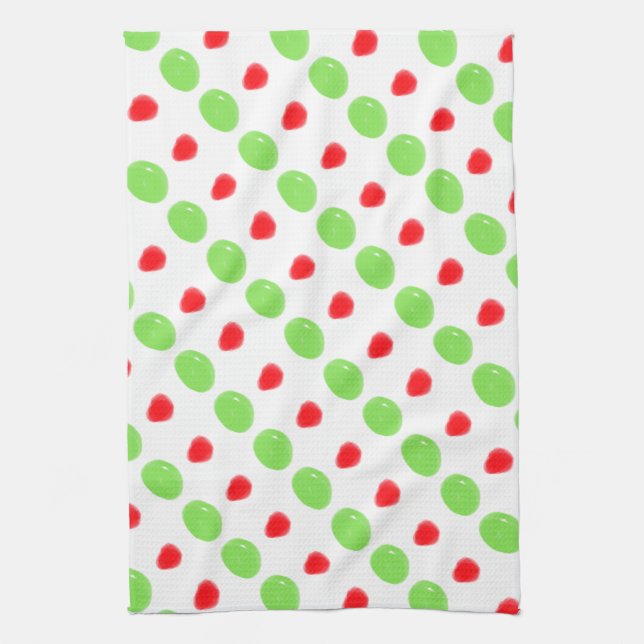 Kidney Beans and Gum Drops Tea Towel (Vertical)