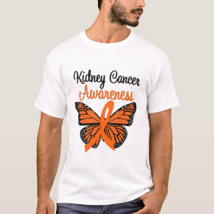 Kidney Cancer Awareness Butterfly Ribbon T-Shirt