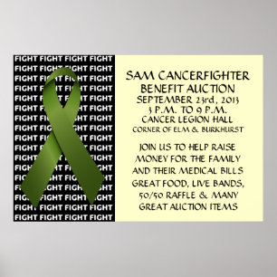 Kidney Cancer Benefit Auction Poster