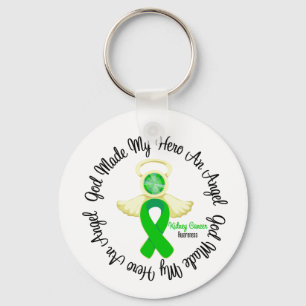 Kidney Cancer God Made My Hero An Angel (Green) Key Ring
