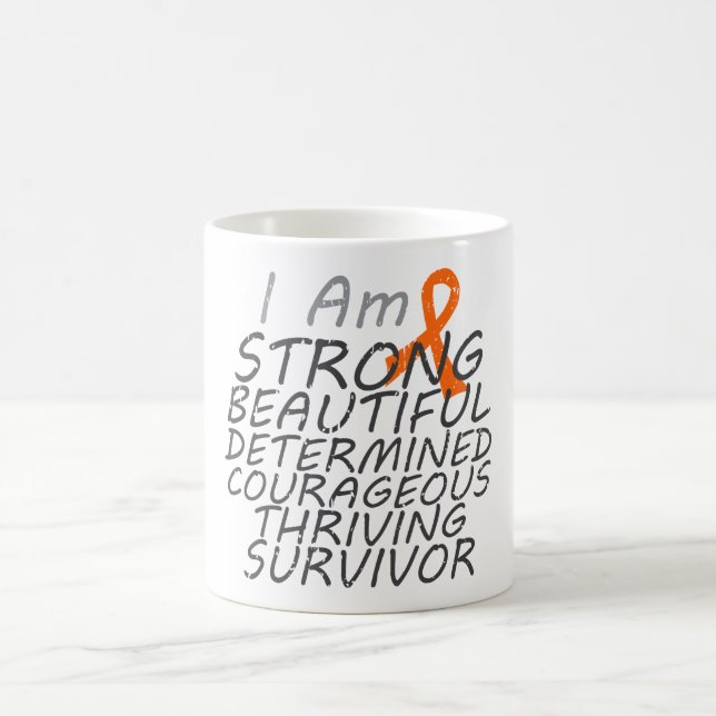Kidney Cancer  I Am Strong Survivor Coffee Mug (Center)