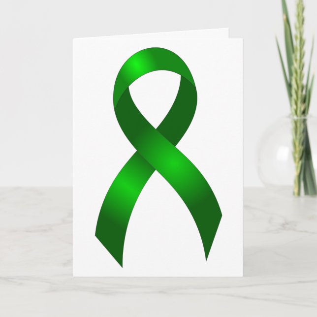 Kidney Cancer | Liver Cancer | Green Ribbon Thank You Card (Front)