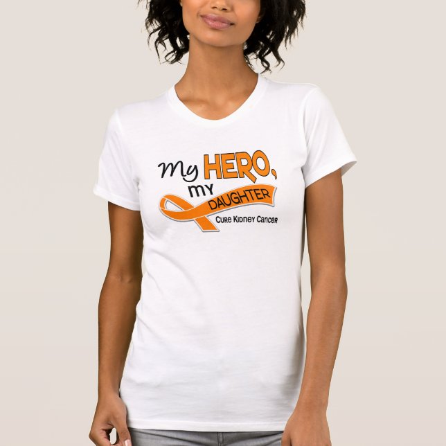Kidney Cancer MY HERO MY DAUGHTER 42 T-Shirt (Front)