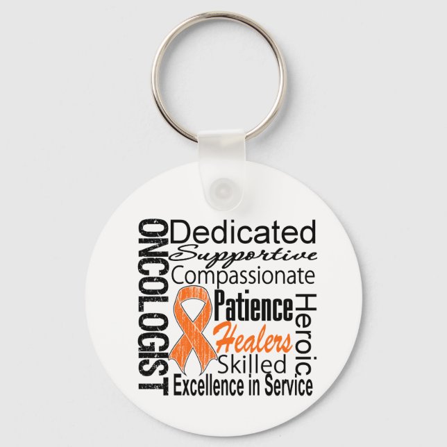 Kidney Cancer Oncologist Collage v1 Key Ring (Front)