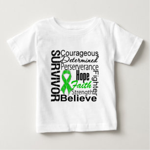 Kidney Cancer Survivor Collage Green Baby T-Shirt