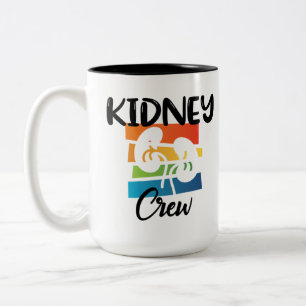 Kidney Crew Dialysis Nurse Nephrology Kidney Squad Two-Tone Coffee Mug