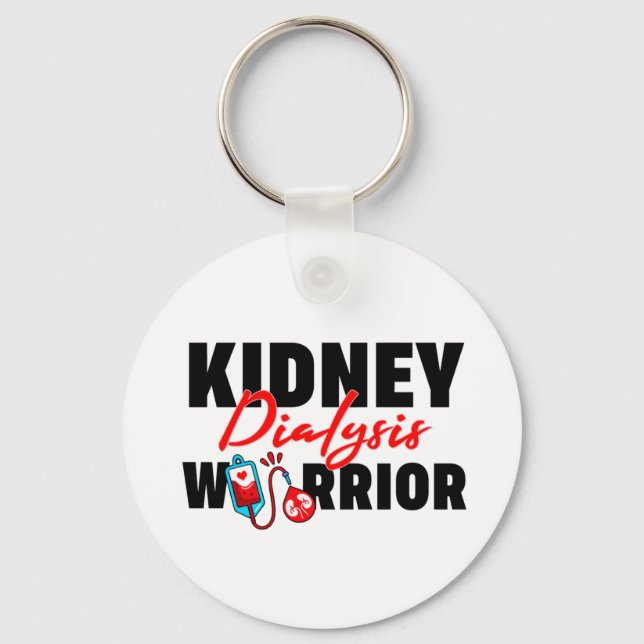Kidney Dialysis Warrior Kidney Recipient  Key Ring (Front)