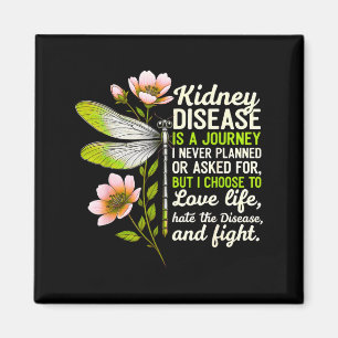 Kidney disease awareness butterfly ribbon kidneyKi Magnet