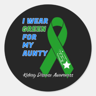 Kidney Disease Awareness Dialysis Transplant Donor Classic Round Sticker