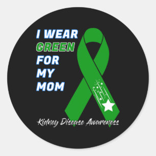 Kidney Disease Awareness Dialysis Transplant Donor Classic Round Sticker