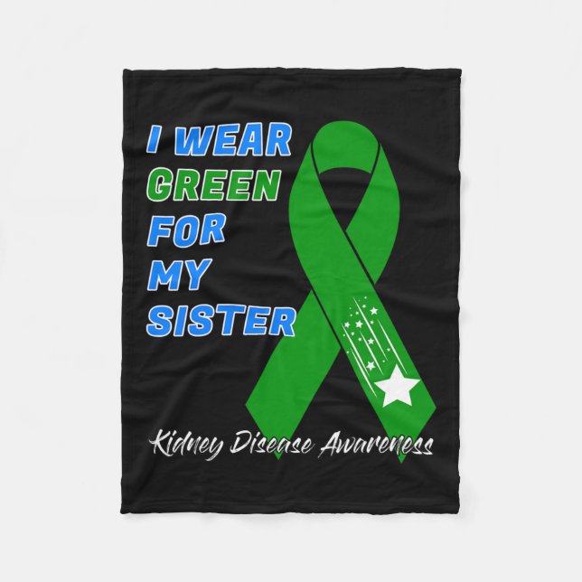 Kidney Disease Awareness Dialysis Transplant Donor Fleece Blanket (Front)