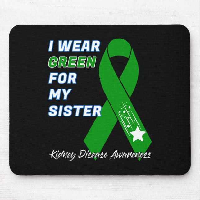 Kidney Disease Awareness Dialysis Transplant Donor Mouse Pad (Front)