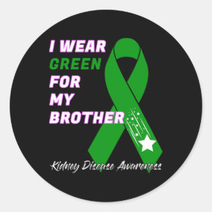 Kidney Disease Awareness Dialysis Transplant Patie Classic Round Sticker