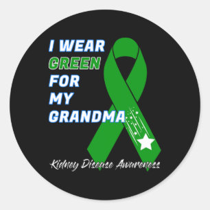 Kidney Disease Awareness Dialysis Transplant Patie Classic Round Sticker