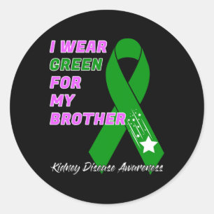 Kidney Disease Awareness Dialysis Transplant Patie Classic Round Sticker