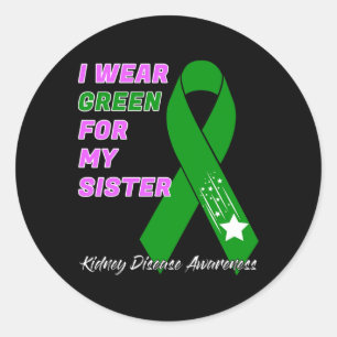 Kidney Disease Awareness Dialysis Transplant Patie Classic Round Sticker