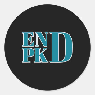Kidney Disease Awareness End Pkd Fight  Classic Round Sticker