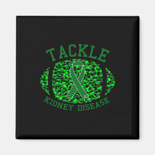 Kidney Disease Awareness Green Ribbon Football  Magnet