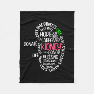 Kidney Disease Awareness Month Gifts Uni-adults Bl Fleece Blanket